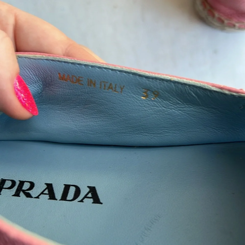 Prada Pink Platform Espadrilles